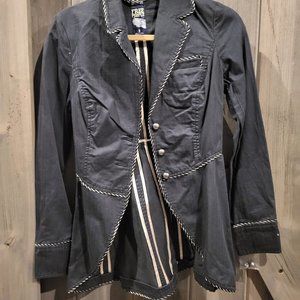 Free People Size 2 Navy Riding Coat